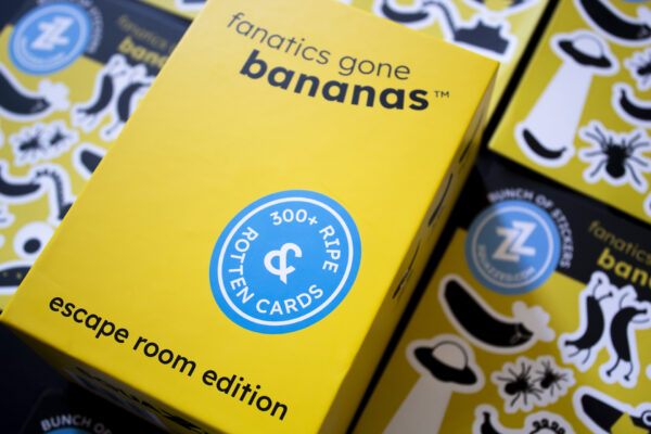 Fanatics Gone Bananas arranged with banana-themed stickers.