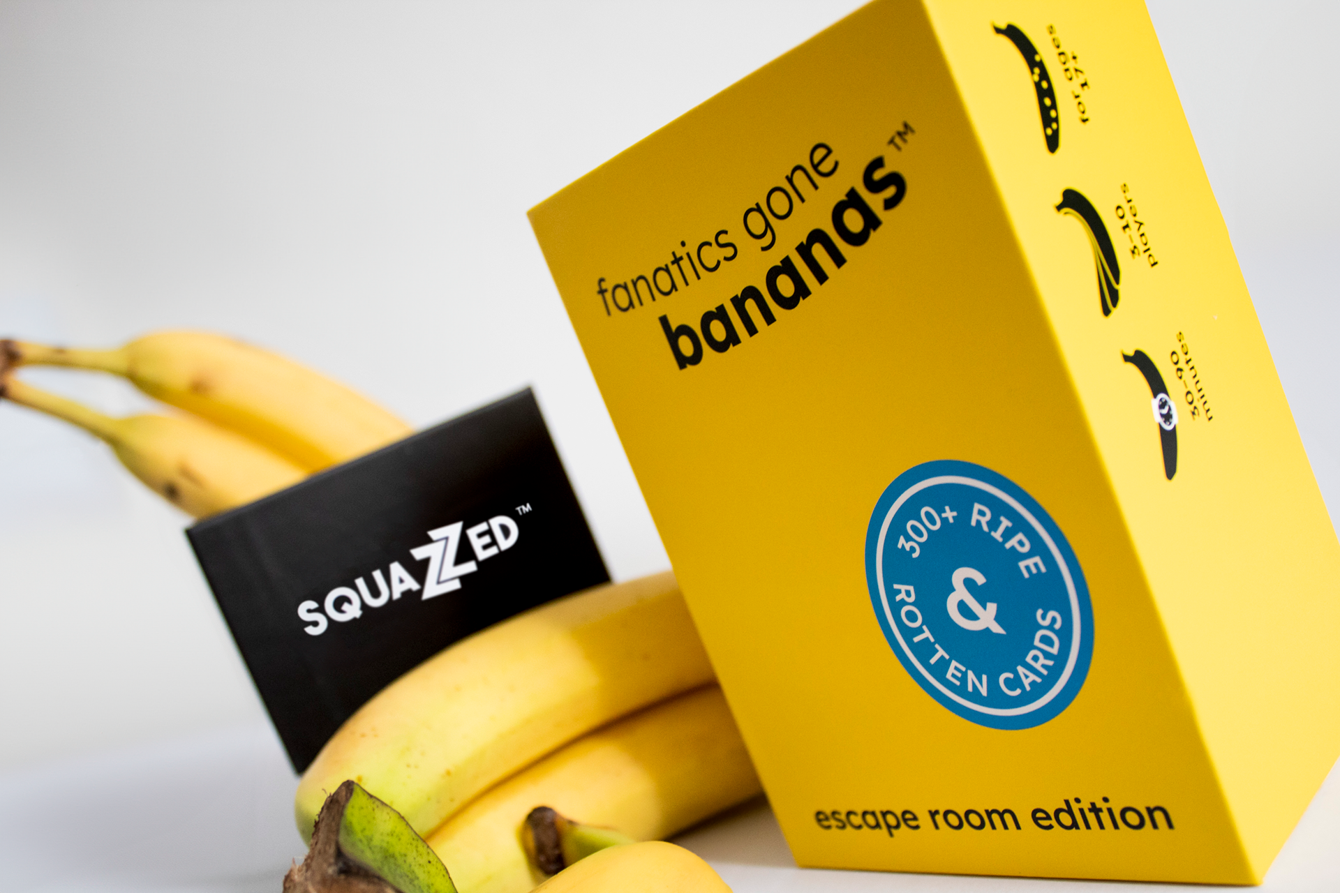 Fanatics Gone Bananas Box With Bananas A photograph of the Fanatics Gone Bananas box, with a side of real bananas.