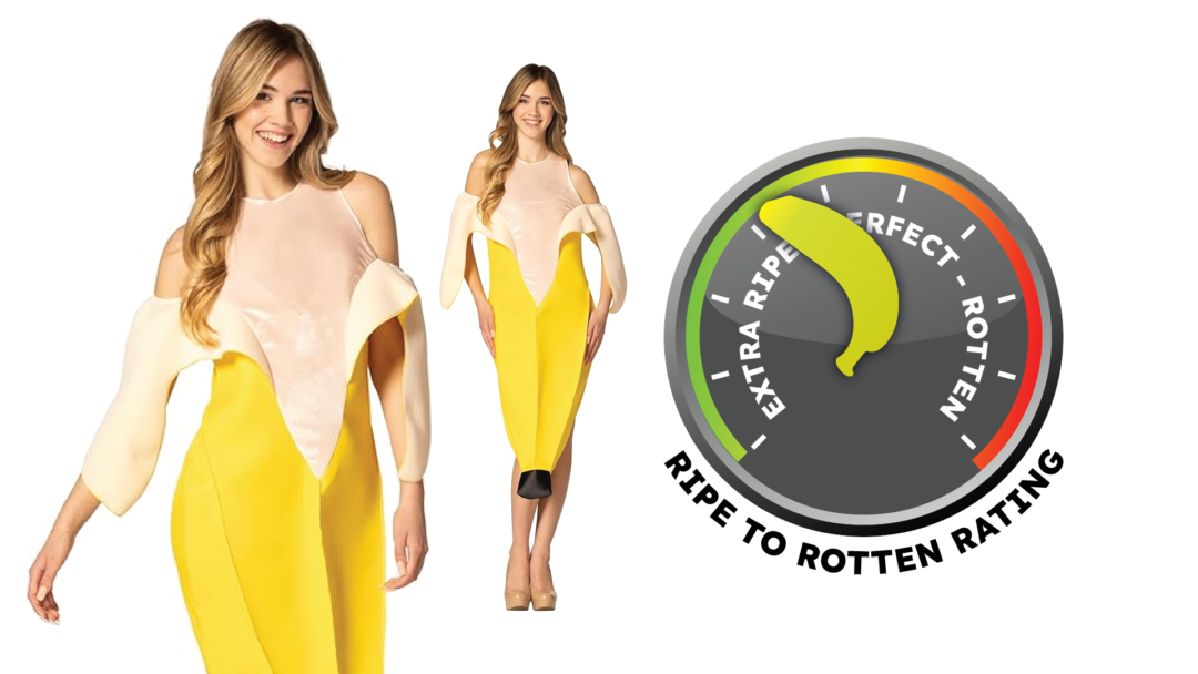 The ripe-o-meter almost goes off the charts with this attention-grabbing dress.